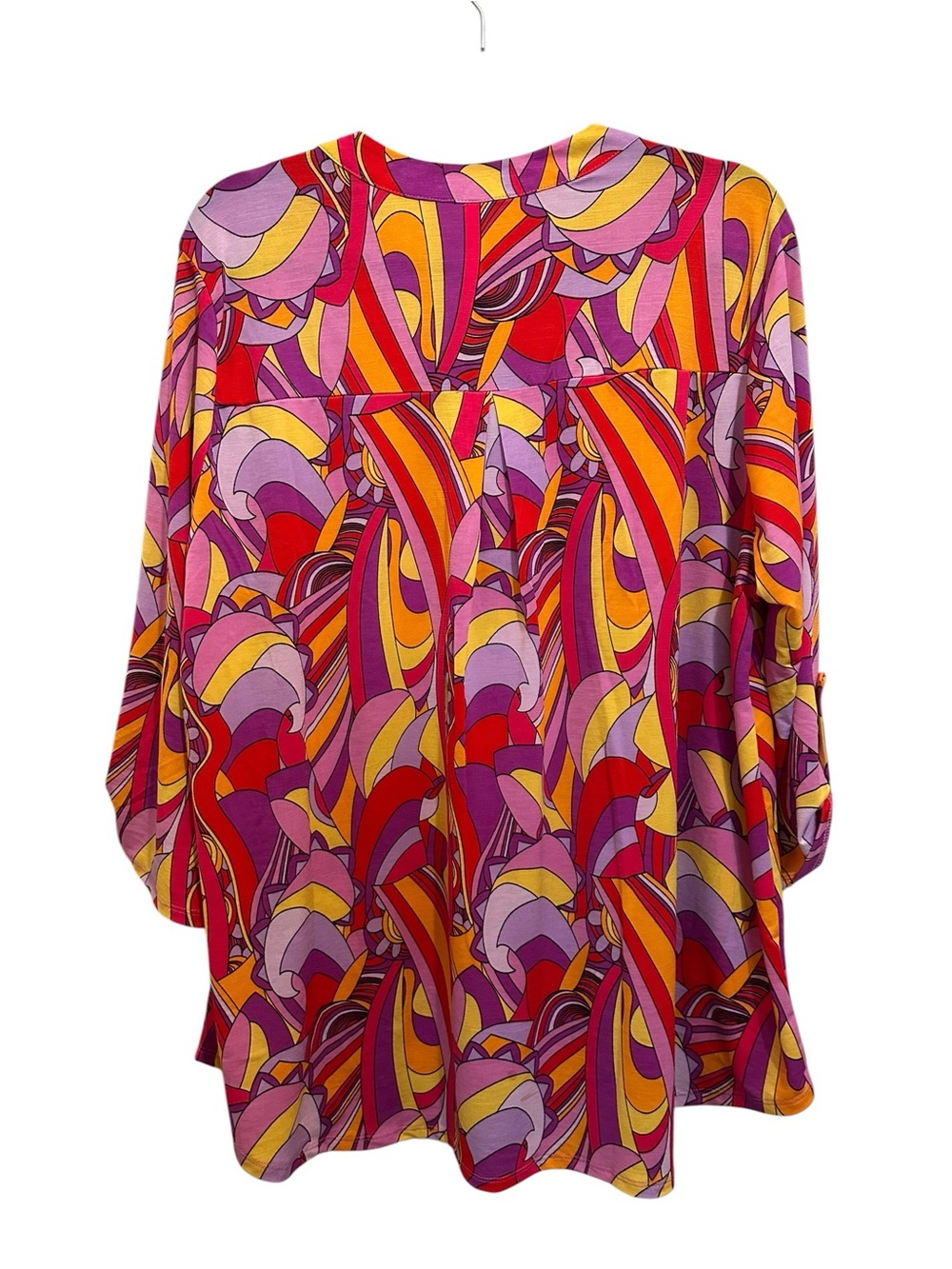 Dear Scarlett Lizzy Pink Multi-Color V-Neck Printed Tunic - Picture 2 of 4
